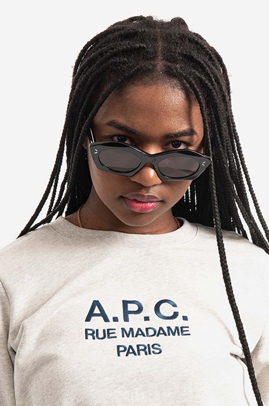 A.P.C. cotton sweatshirt Sweat Tina COEBH-F27561 MARINE gray COEBH.F27561