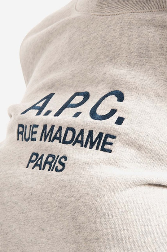 A.P.C. cotton sweatshirt Sweat Tina COEBH-F27561 MARINE COEBH.F27561 gray