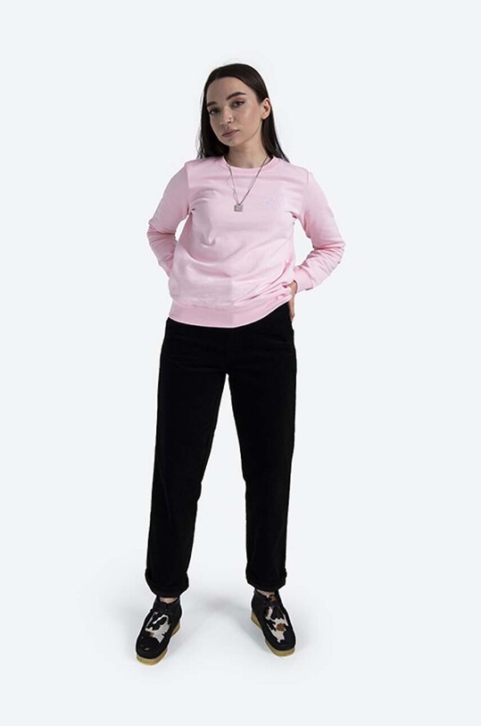 Pamučna dukserica A.P.C. Sweat Skye MARINE COEBH.F27700 roza AA00