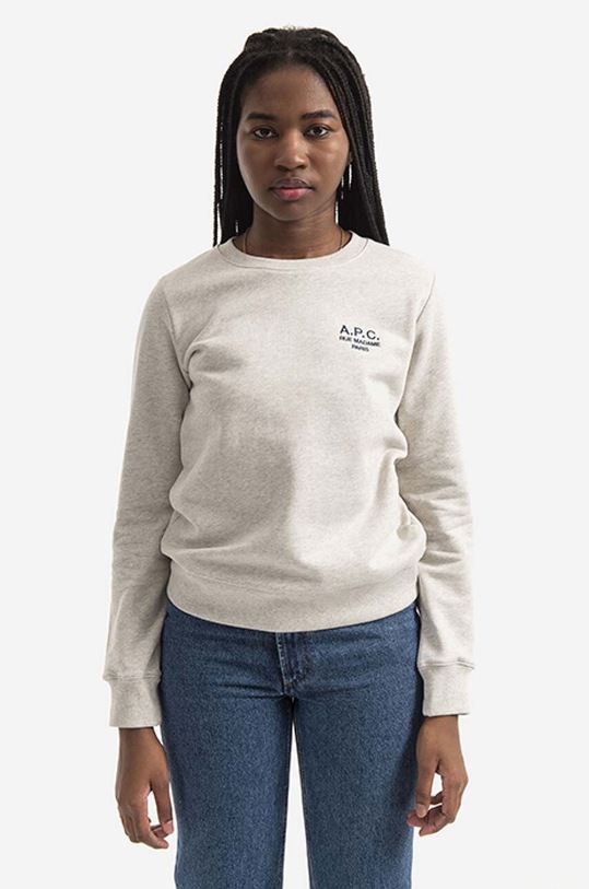 A.P.C. cotton sweatshirt Sweat SkyeCOEBH-F27700 MARINE cotton gray COEBH.F27700