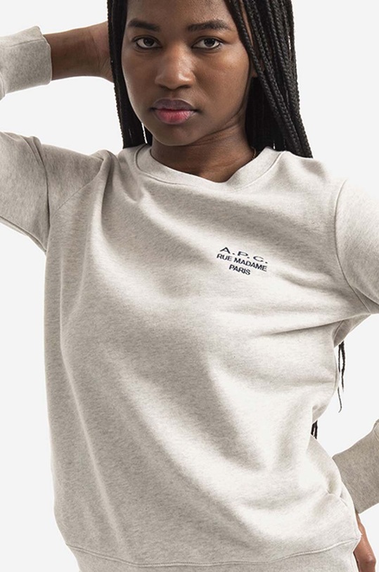 A.P.C. cotton sweatshirt Sweat SkyeCOEBH-F27700 MARINE COEBH.F27700 gray