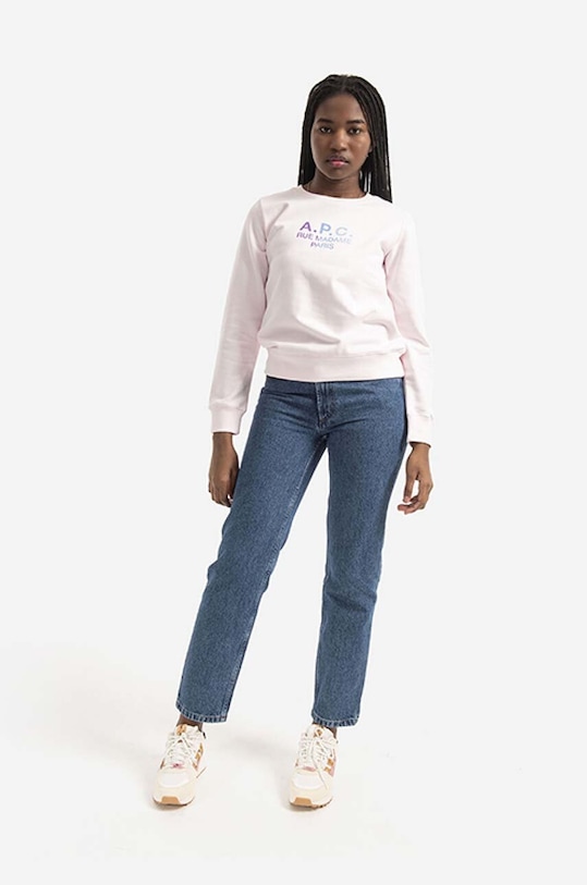 A.P.C. hanorac de bumbac Sweat Mathilda COEBH.F27712 roz AA00