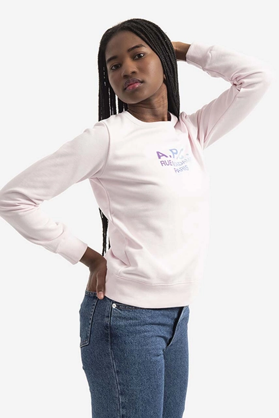 Bavlnená mikina A.P.C. Sweat Mathilda COEBH-F27712 ROSE COEBH.F27712