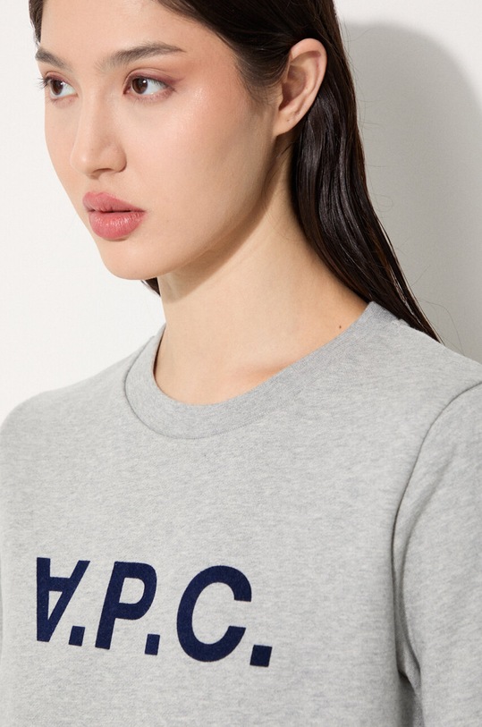 A.P.C. cotton sweatshirt Sweat Viva gray COECQ.F27644