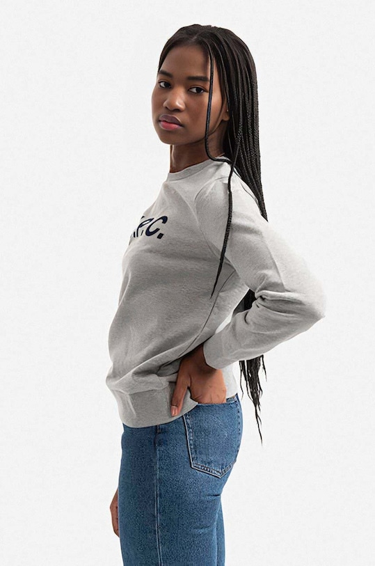 A.P.C. bluza bawełniana Sweat Viva COECQ.F27644 szary