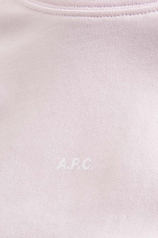 Бавовняна кофта A.P.C. Sweat Annie рожевий COEIP.F27623