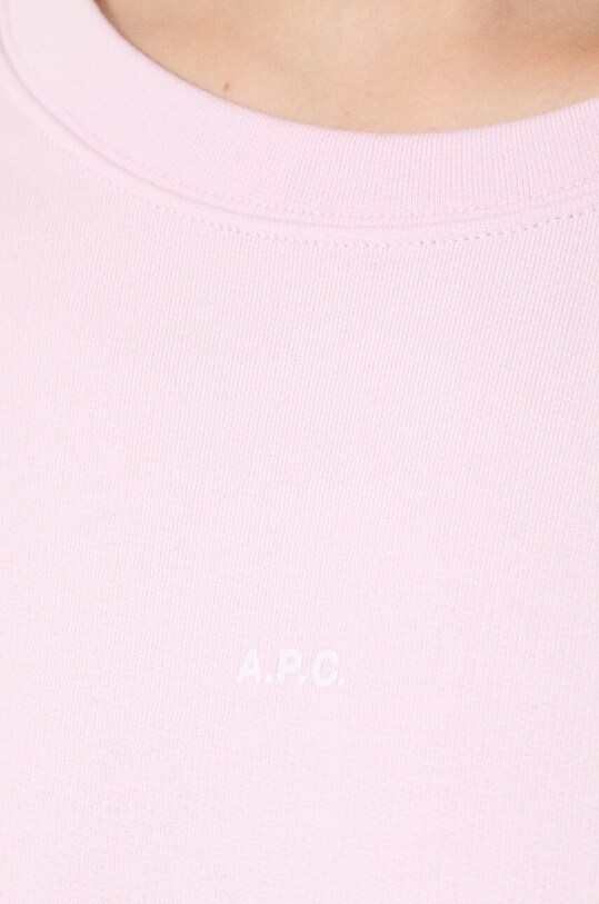 Хлопковая кофта A.P.C. Sweat Annie COEIP.F27623 розовый