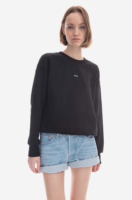 Odzież A.P.C. bluza bawełniana Sweat Annie COEIP.F27623 czarny