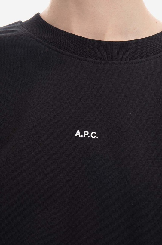 A.P.C. bluza bawełniana Sweat Annie czarny COEIP.F27623