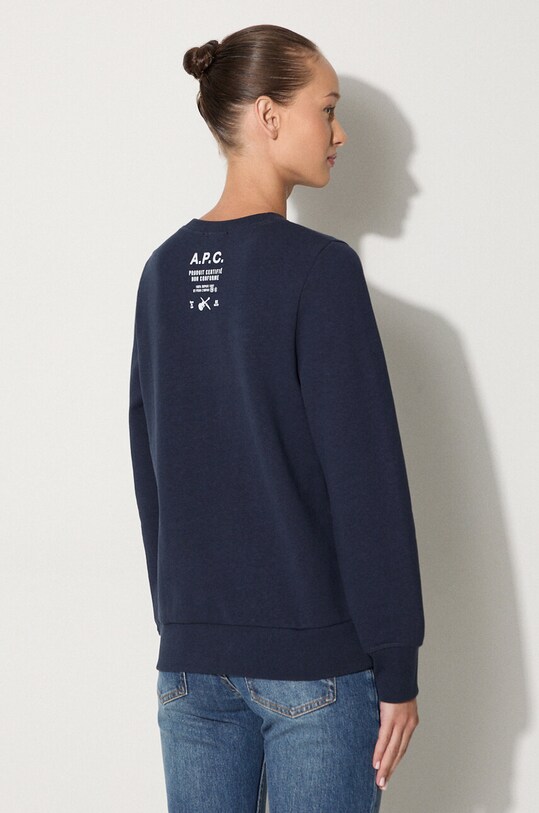 Bavlnená mikina A.P.C. Sweat Shelley COETM-F27693 DARK NAVY COETM.F27693 tmavomodrá AA00