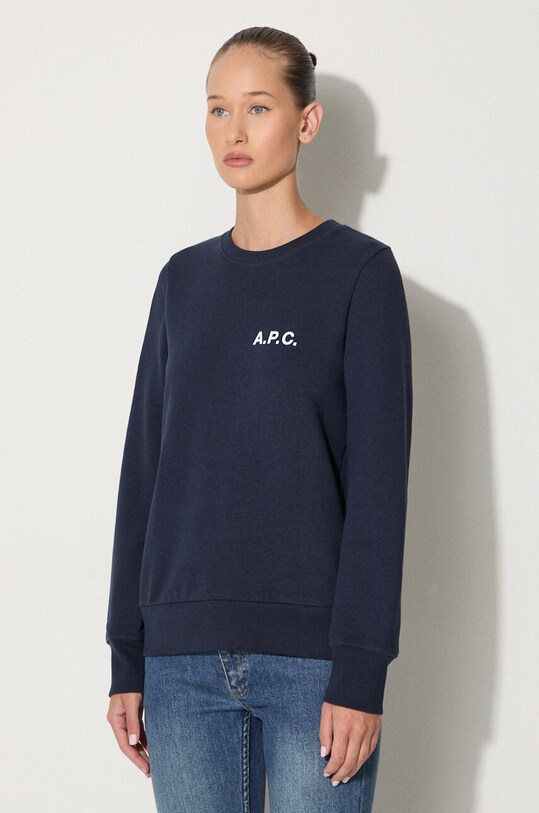 Oblečenie Bavlnená mikina A.P.C. Sweat Shelley COETM-F27693 DARK NAVY COETM.F27693 tmavomodrá