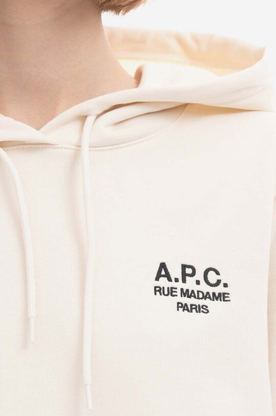 Хлопковая кофта A.P.C. Hoodie Manuela белый COEZD.F27760