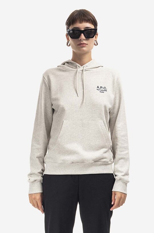 Бавовняна кофта A.P.C. Hoodie Manuela бавовна бежевий COEZD.F27760