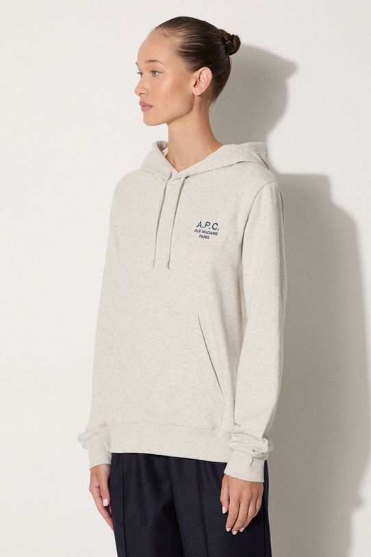 Oblečení Bavlněná mikina A.P.C. Hoodie Manuela COEZD.F27760 béžová
