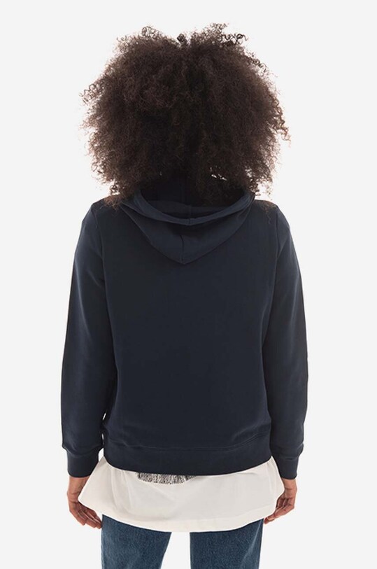 Clothing A.P.C. cotton sweatshirt Hoodie Manuela COEZD.F27760 navy