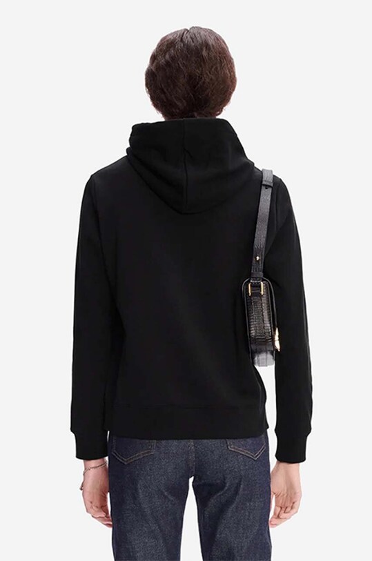 Îmbrăcăminte A.P.C. hanorac de bumbac Hoodie Manuela COEZD.F27760 negru