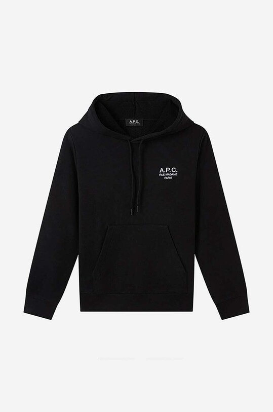 A.P.C. hanorac de bumbac Hoodie Manuela negru COEZD.F27760