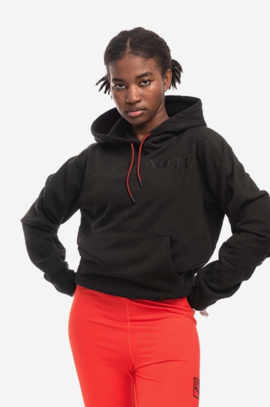 Bavlněná mikina Puma x Vogue Hoodie TR hladký černá 534690.01