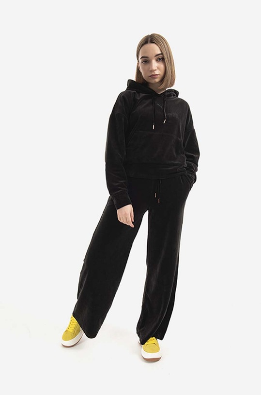 Clothing Puma sweatshirt Her Velour Hoodie 589520.01 black
