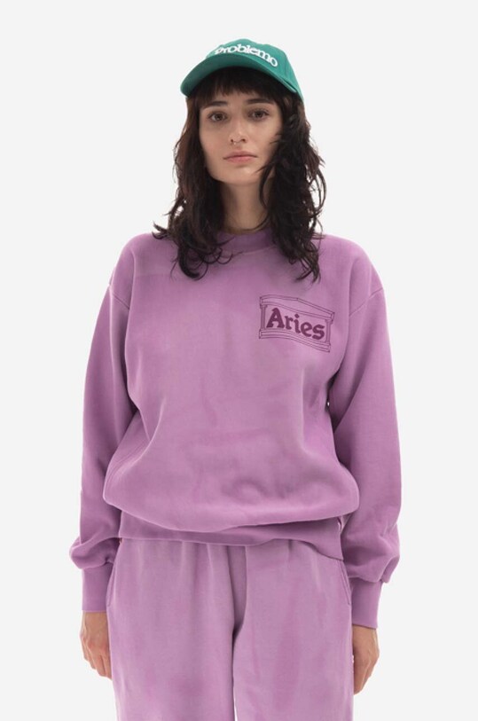 Aries bluza bawełniana AR22200 fioletowy AA00