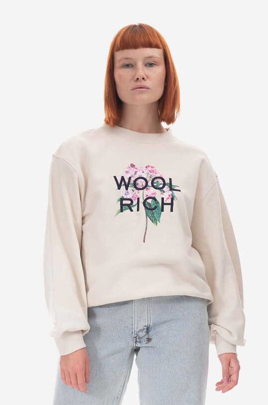 Woolrich sweatshirt beige CFWWSW0107FRUT3164