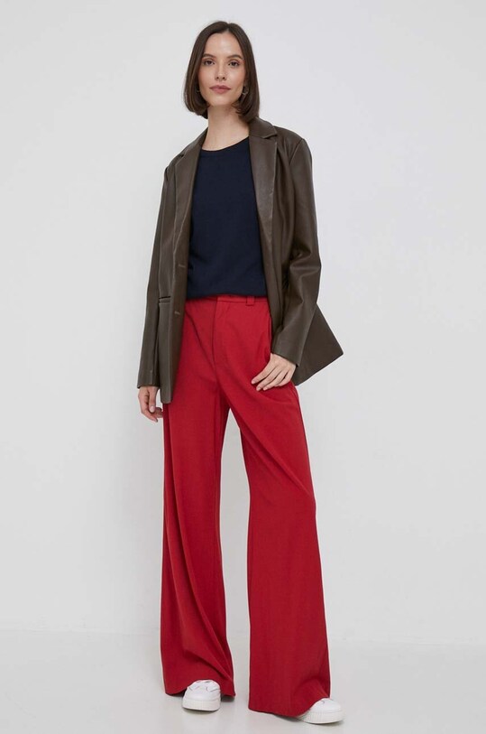 United Colors of Benetton gyapjúkeverék pulóver 1035D1P17.66U. sötétkék AA00