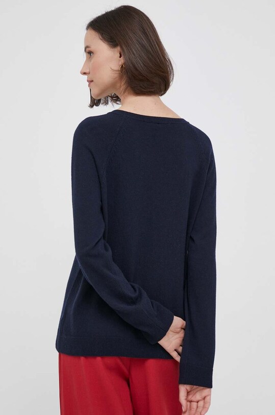 Ruházat United Colors of Benetton gyapjúkeverék pulóver 1035D1P17.66U. sötétkék