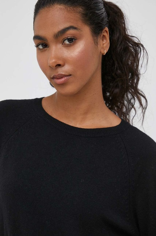United Colors of Benetton sweter z domieszką kaszmiru czarny 1035D1P17.700.