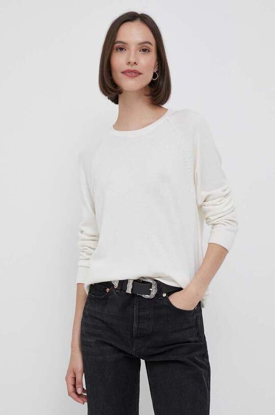 United Colors of Benetton pulover din amestec de lana bej 1035D1P17.000.