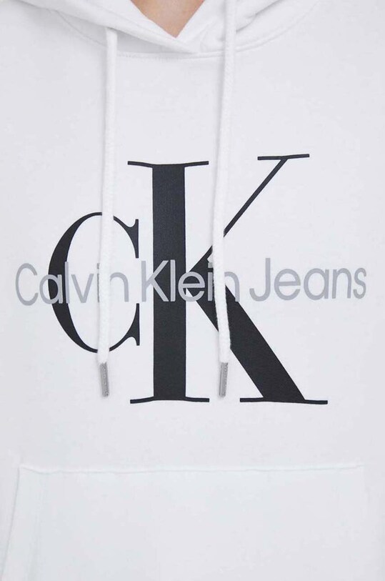 Calvin Klein Jeans hanorac de bumbac J20J219141 alb