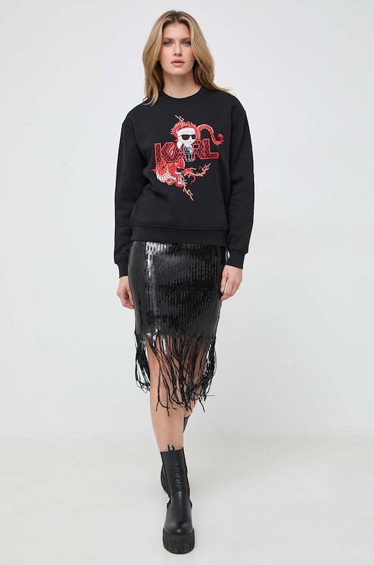 Karl Lagerfeld bluza 240W1810 czarny AA00