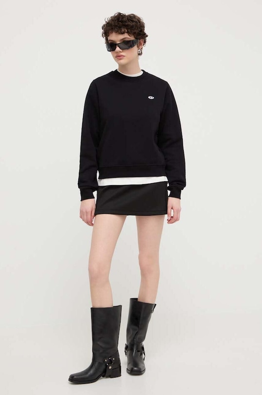 Diesel bluza bawełniana F-REGGY-DOVAL-PJ A05039.0BKAF czarny AA00