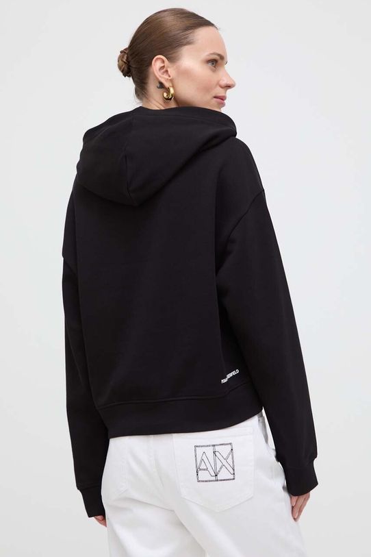 Ρούχα Βαμβακερή μπλούζα Karl Lagerfeld 241W1800 μαύρο