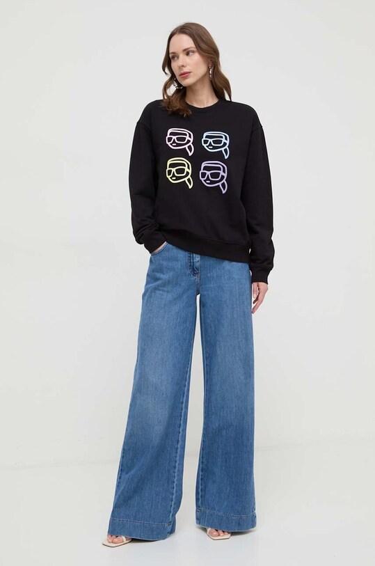Хлопковая кофта Karl Lagerfeld 241W1801 чёрный AA00