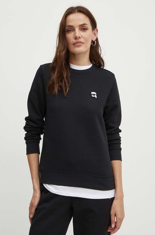 Μπλούζα Karl Lagerfeld χωρίς κουκούλα μαύρο 245W1810