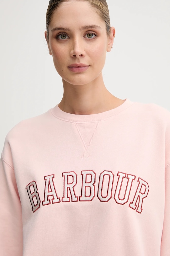 Barbour bluza bawełniana różowy LOL0591