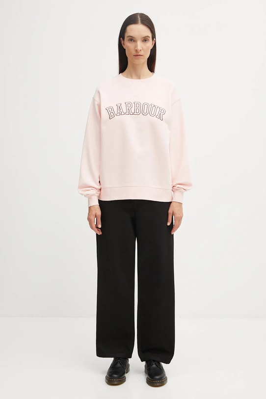 Barbour bluza bawełniana LOL0591 różowy