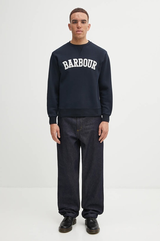 Barbour felpa in cotone LOL0591 blu navy