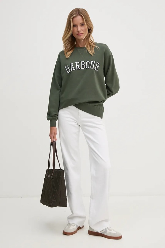 Barbour hanorac de bumbac LOL0591 verde AA00