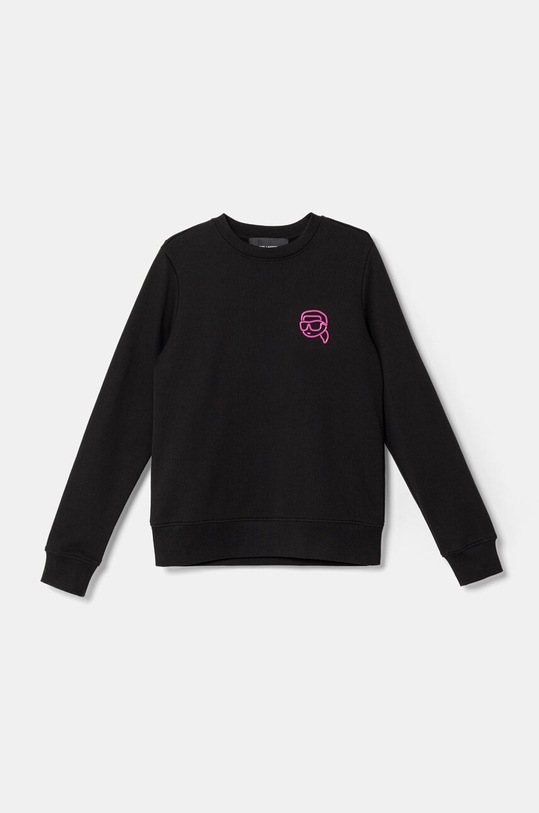 Karl Lagerfeld bluza bawełniana aplikacja czarny 246W1816