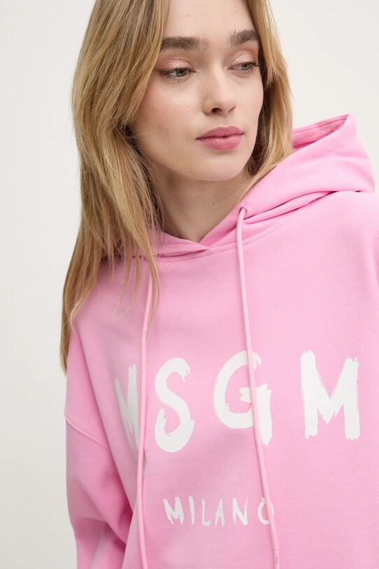 MSGM bluza bawełniana różowy 2000MDM515.300000