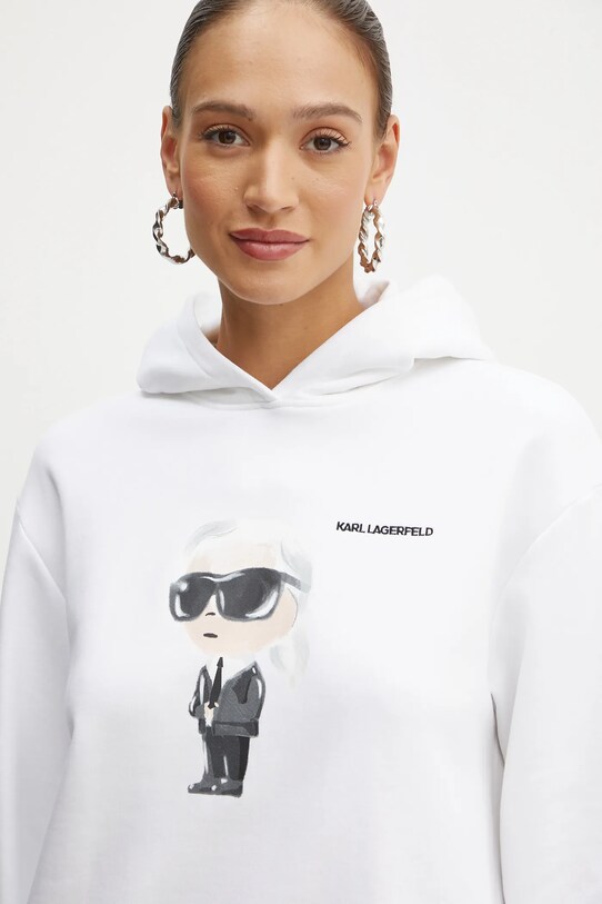Mikina Karl Lagerfeld IKON biela A1W20083