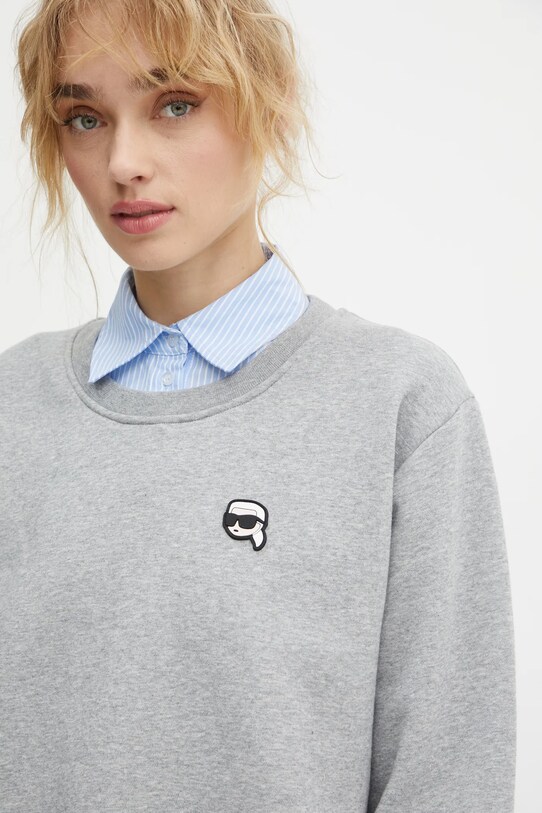 Суичър Karl Lagerfeld IKON сив A1W20084