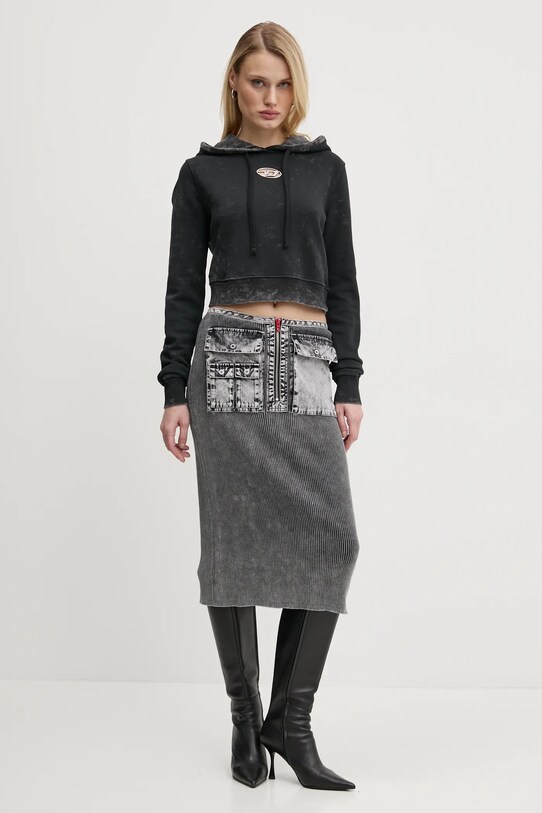 Bavlněná mikina Diesel F-SLIMMY-HOOD-P5 SWEAT-SHIRT A14492.0IPAC černá AA00