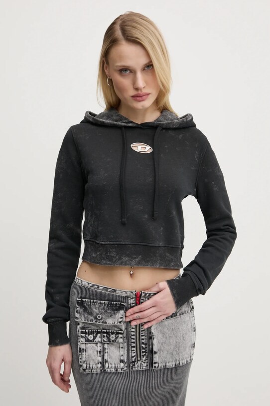 Bavlněná mikina Diesel F-SLIMMY-HOOD-P5 SWEAT-SHIRT černá A14492.0IPAC