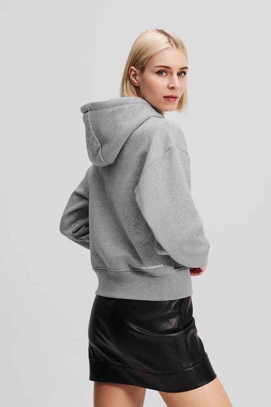 Хлопковая кофта Karl Lagerfeld IKON A3W20053 серый AA00