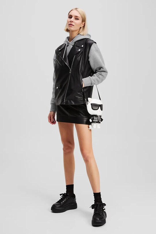 Хлопковая кофта Karl Lagerfeld IKON серый A3W20053