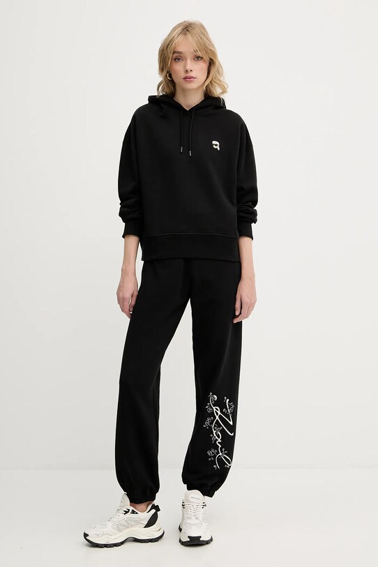 Хлопковая кофта Karl Lagerfeld IKON A3W20053 чёрный AA00