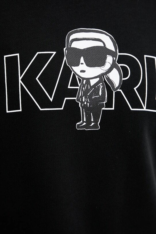 Karl Lagerfeld pamut melegítőfelső A3W20056 fekete