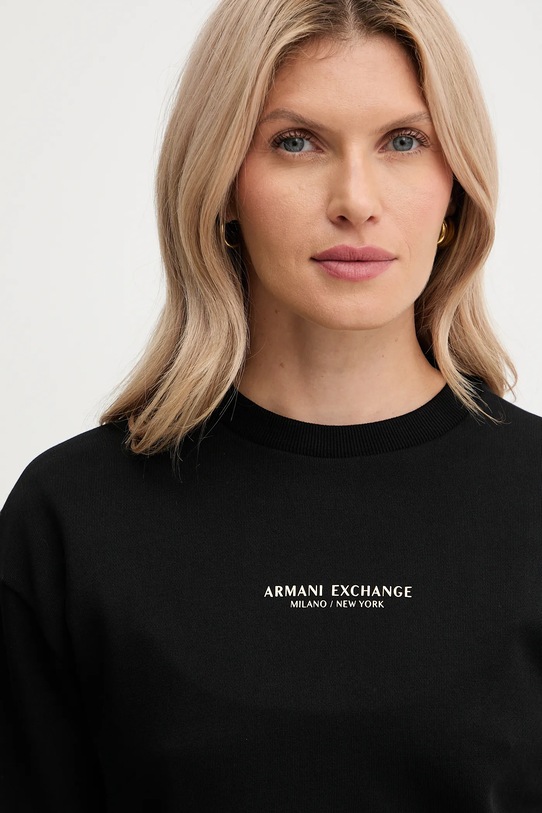 Bavlněná mikina Armani Exchange černá XW001451.AF10830.NOS